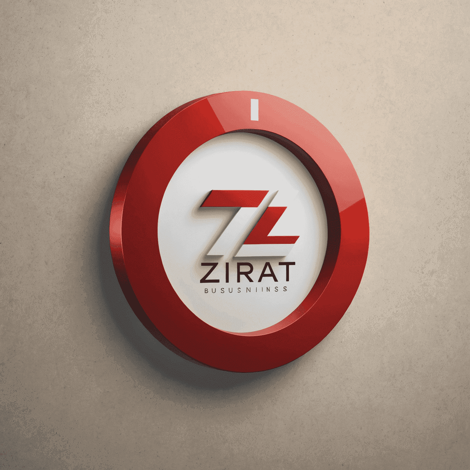 Zirat Online Business logosu - kırmızı ve beyaz renkli modern bir logo