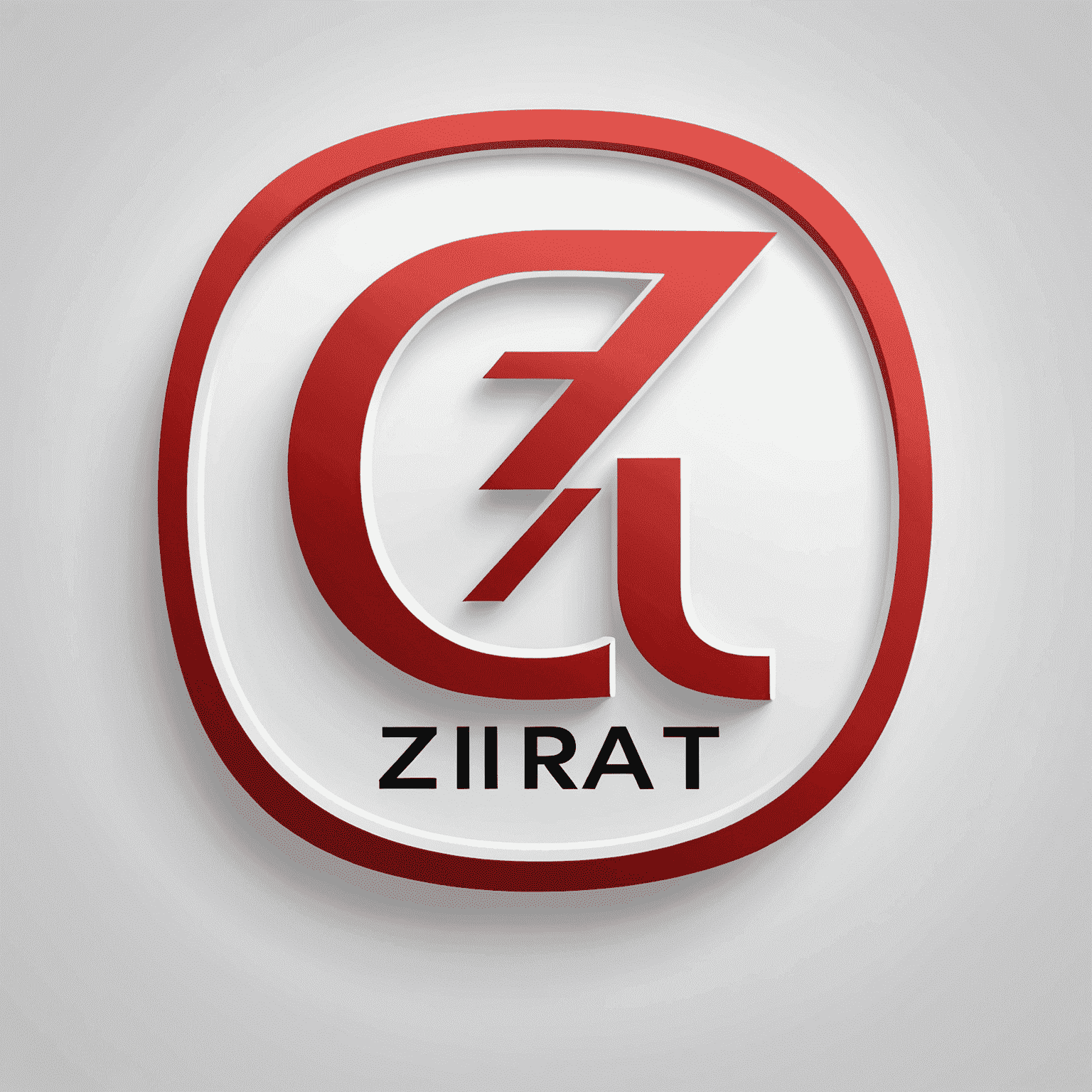 Zirat Online Business logosu - kırmızı ve beyaz renkli modern bir logo