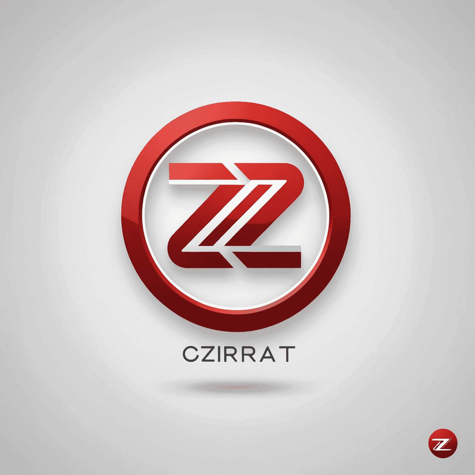 Zirat Online Business logosu - kırmızı ve beyaz renkli modern bir logo