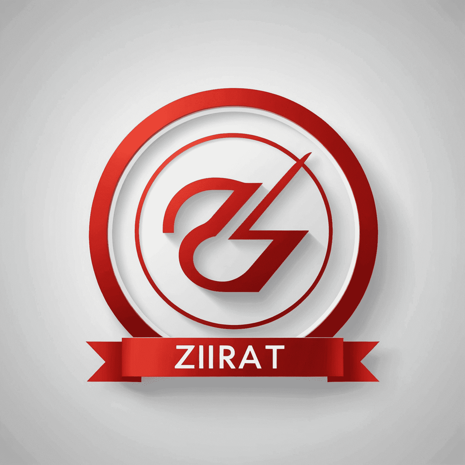 Zirat Online Business logosu - kırmızı ve beyaz renkli modern bir logo